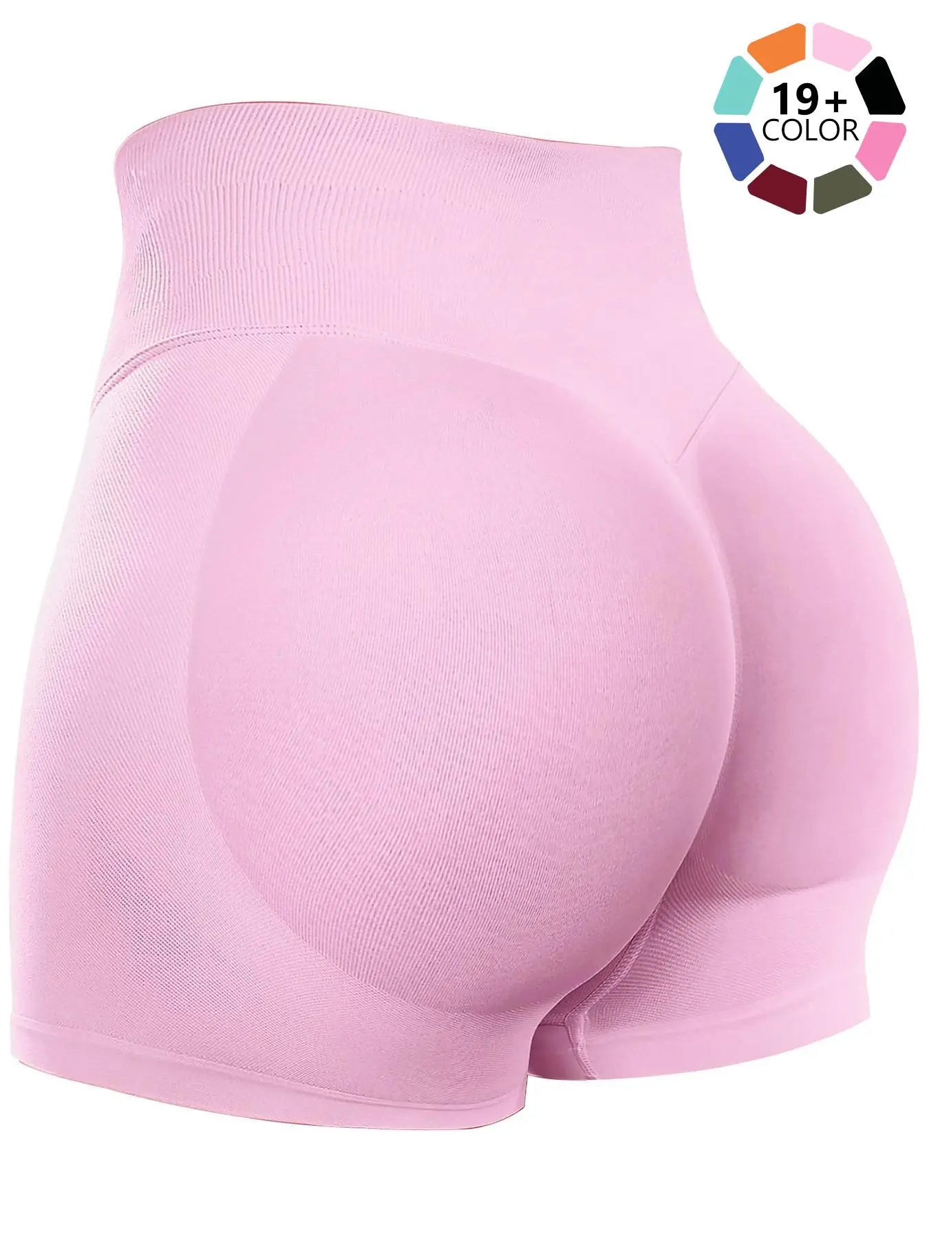 Seamless Shorts for Women, Invisible Scrunch Butt Lifting Gym Booty Biker Shorts, Breathable Comfortable High Stretch Skinny Shorts, Gym Shorts, Ladies Sportswear for Indoor Outdoor Wear, Athletic Shorts, High Waist Shorts
