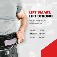 Weightlifting Belt for Men and Women, Black 