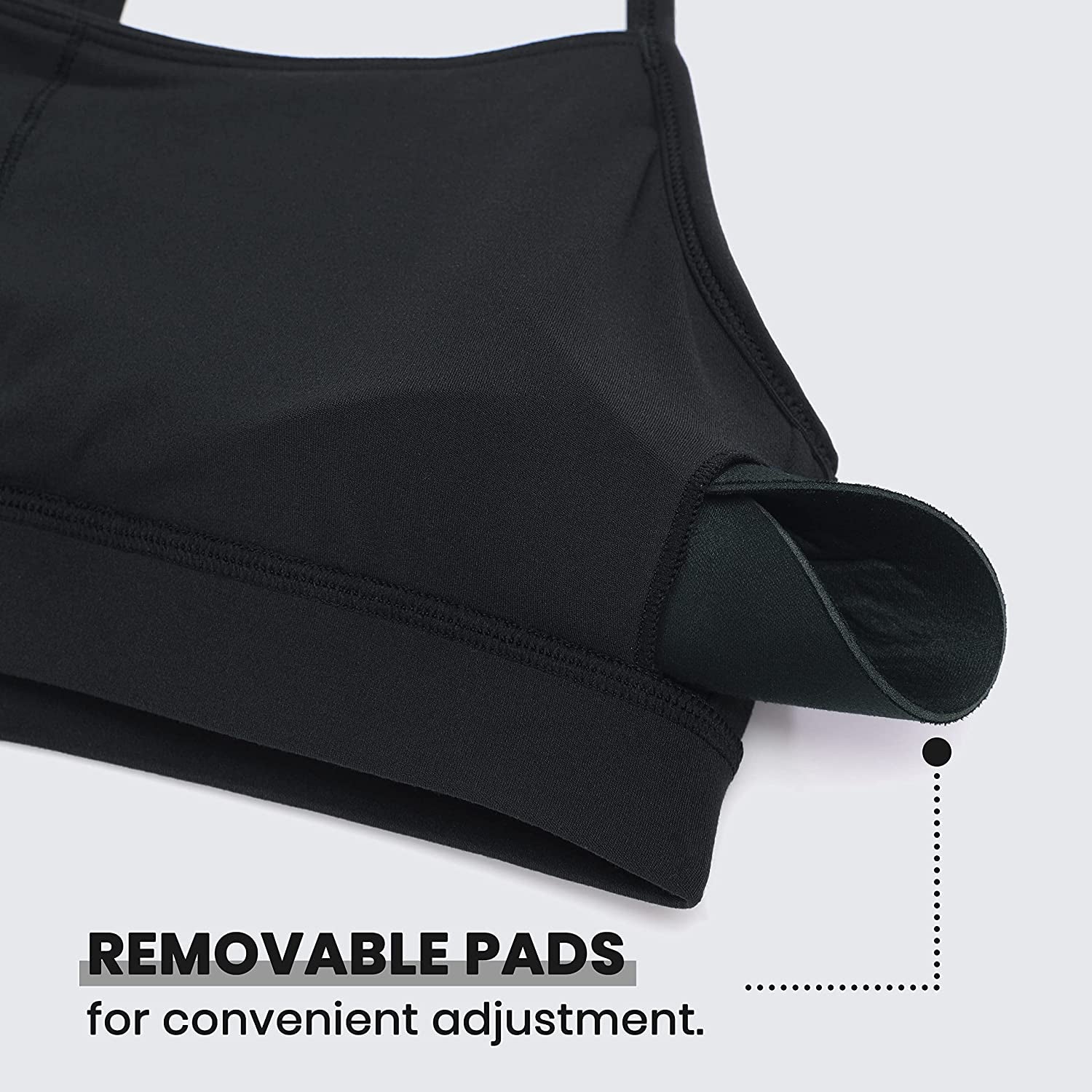 Butterluxe Y Back Sports Bras for Women - Padded Racerback Low Impact Spaghetti Thin Strap Workout Yoga Top