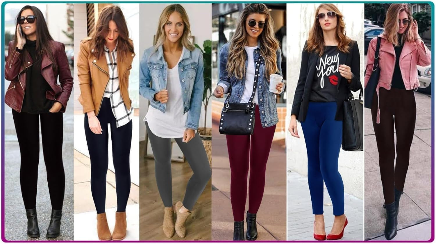 7 Pack Women’S Fleece Lined Leggings High Waist Soft Stretchy Winter Warm Lounge Pajama Leggings