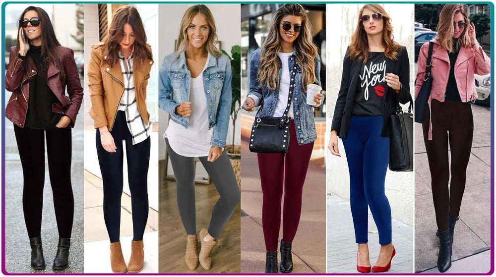 7 Pack Women’S Fleece Lined Leggings High Waist Soft Stretchy Winter Warm Lounge Pajama Leggings