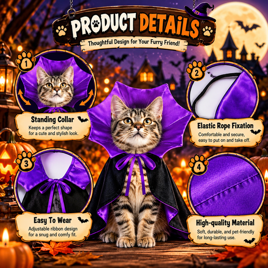 Cat & Dog Halloween Vampire Cape Costume