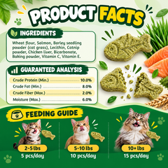 Cat Grass Treats for Indoor Cats Hairball Control