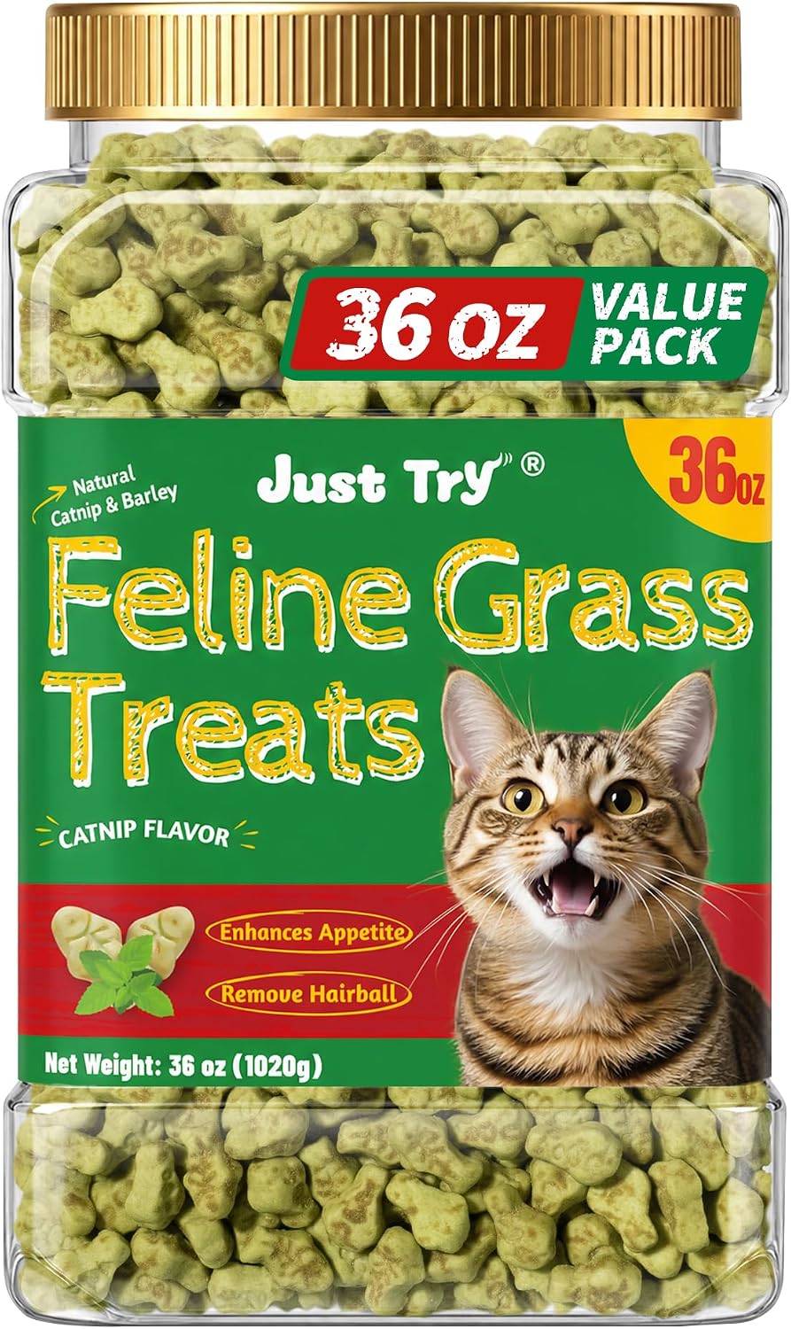 Cat Grass Treats for Indoor Cats Hairball Control