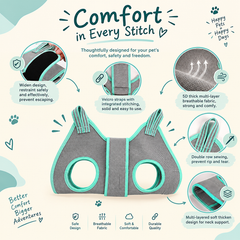 Dog Grooming Hammock Harness with Thick Neck Support