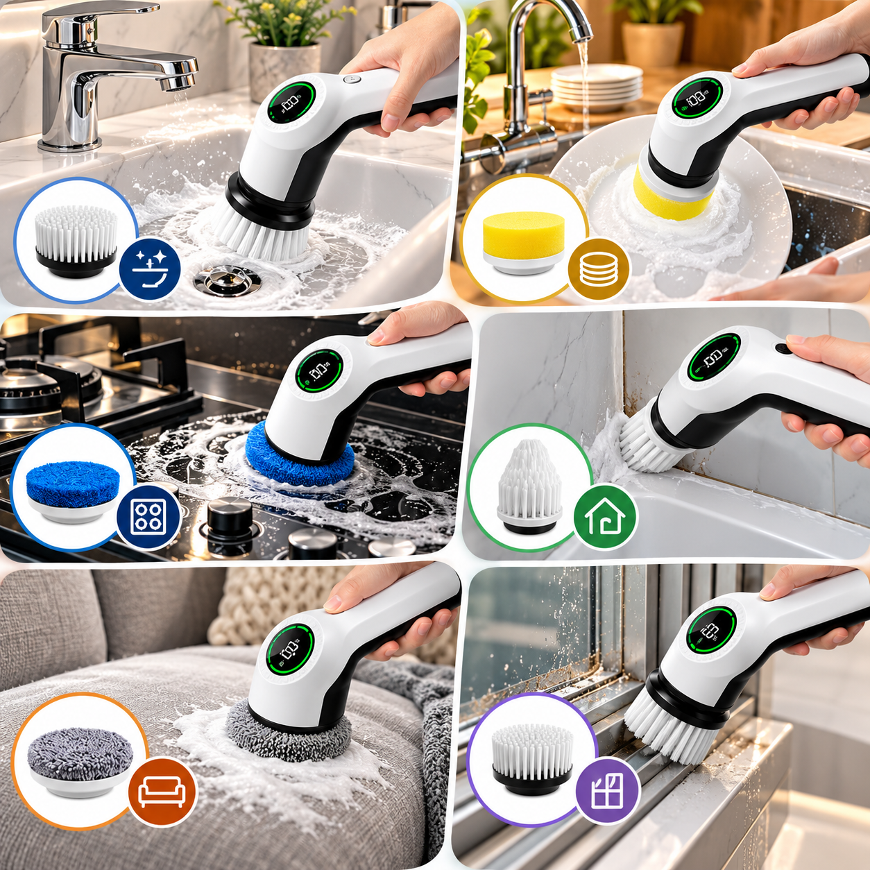 Electric Spin Scrubber Cleaning Brush
