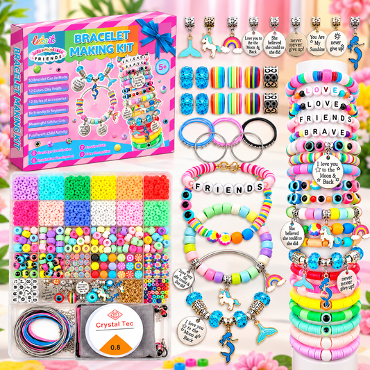 3400-Piece Bracelet Making Kit for Girls