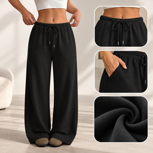 High Waisted Baggy Sweat Track Pants