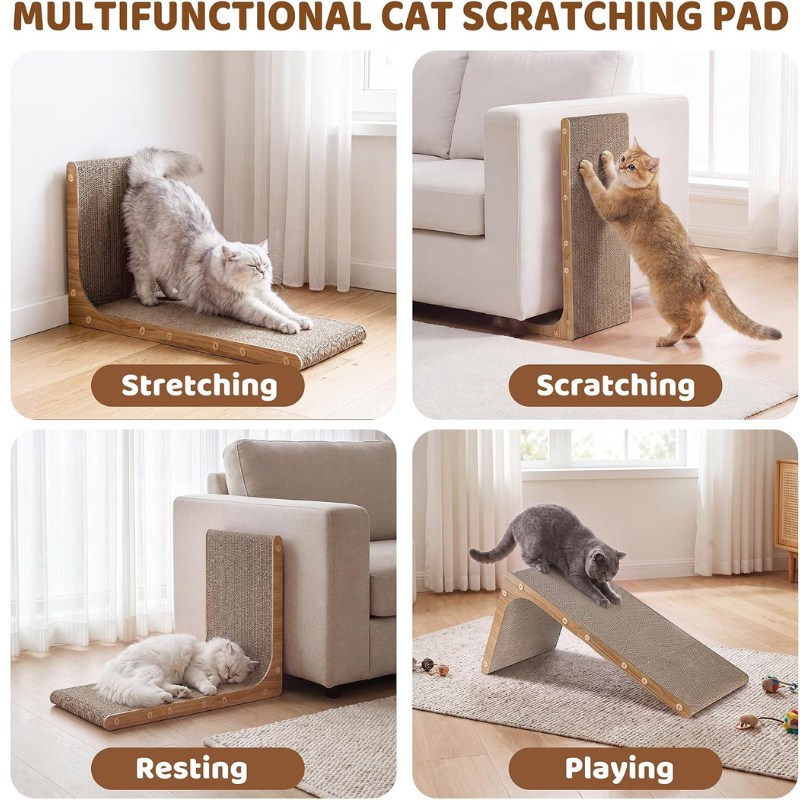 L-Shaped Cardboard Cat Scratcher