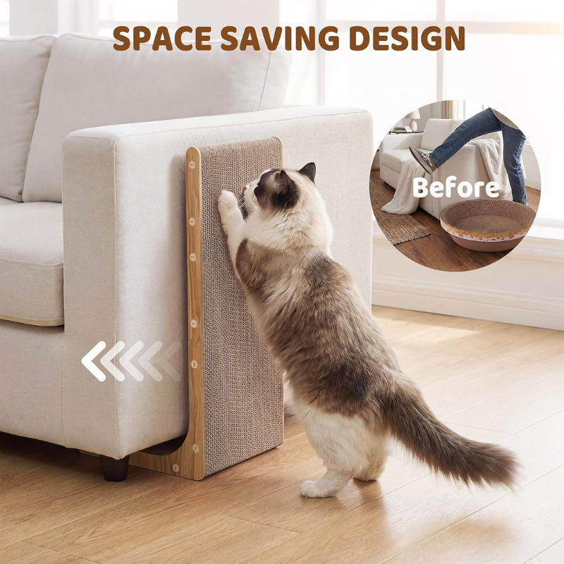 L-Shaped Cardboard Cat Scratcher