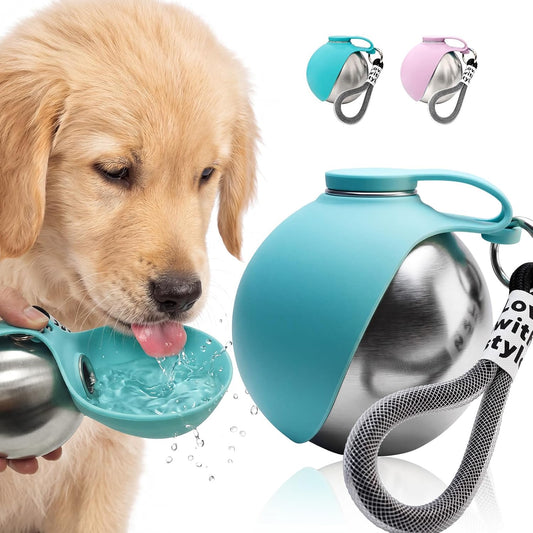 Portable Dog Water Bottle with Bowl