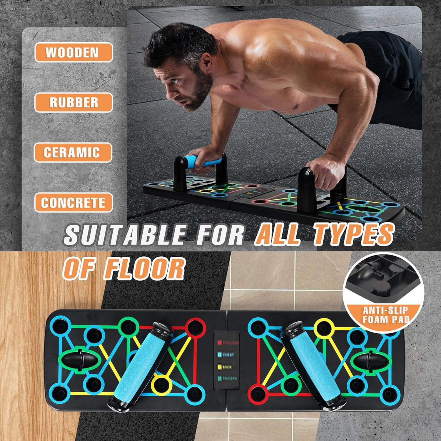 Foldable Push-Up Board