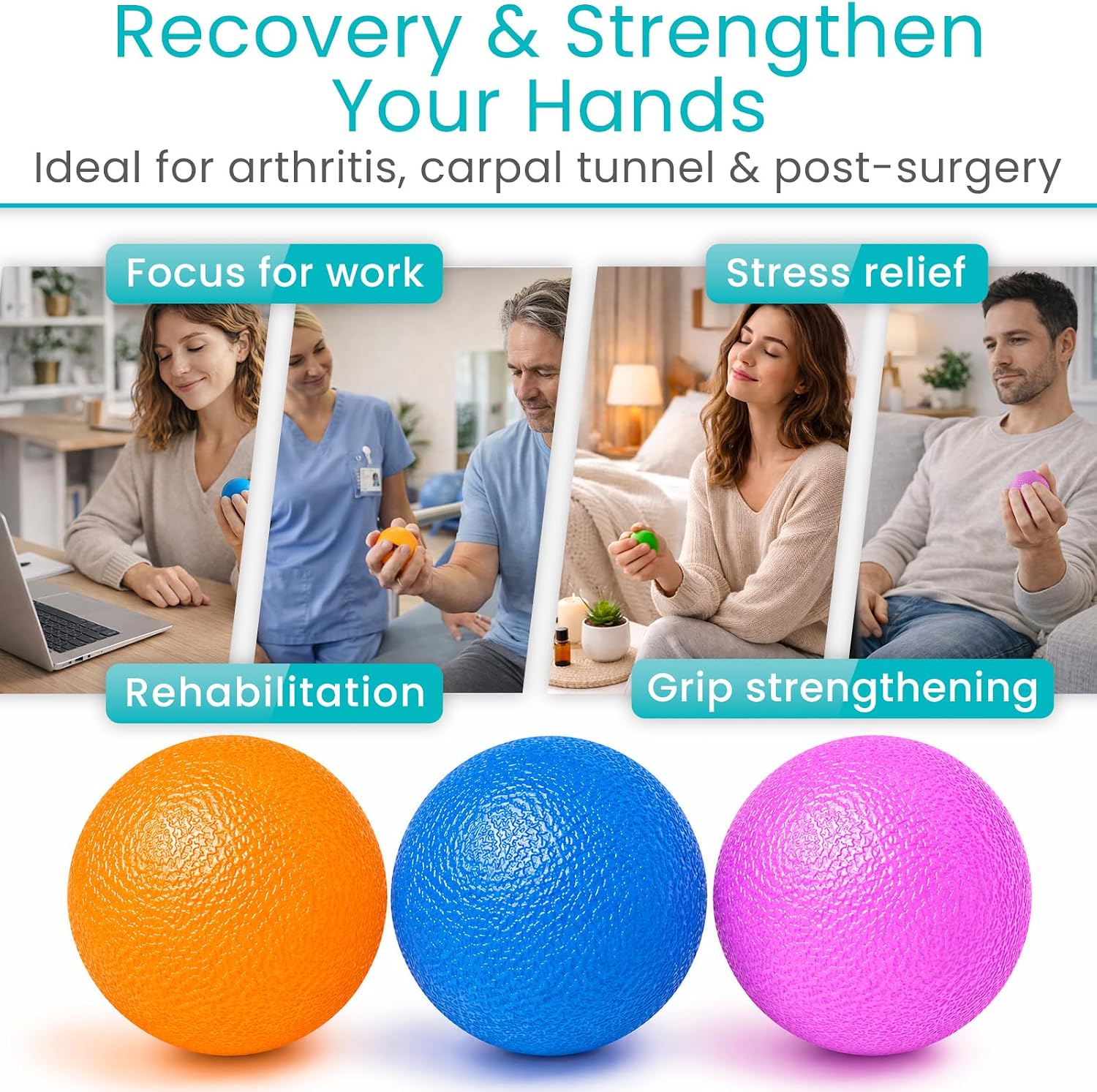 Hand Therapy Exercise Stress Balls