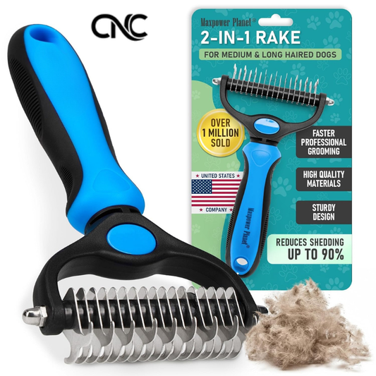 Double-Sided Pet Grooming Brush for Dogs & Cats