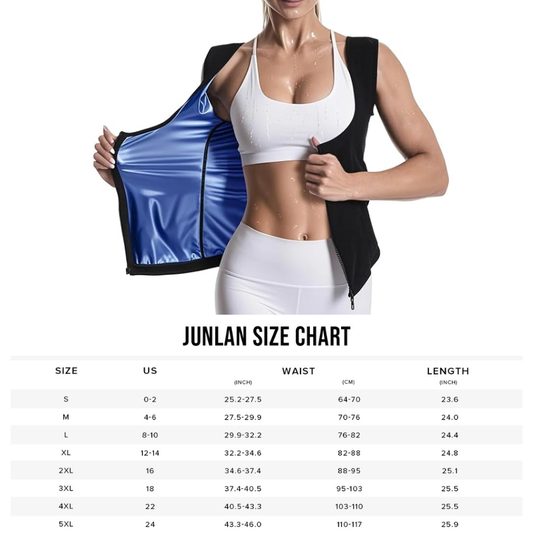 Women's Sauna Suit Vest with Zipper