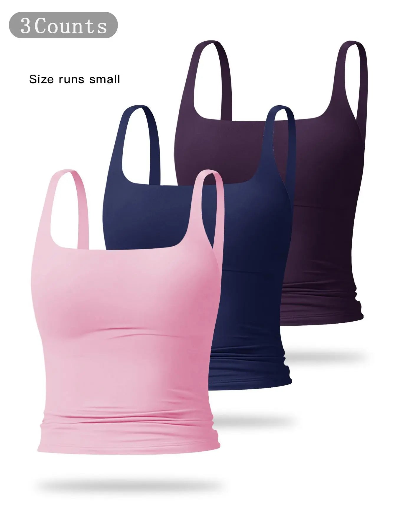 Women'S Solid Color Sports Tank Top, Casual Comfy Breathable Sleeveless Workout Top for Yoga Gym Workout Running, Ladies Sportswear for All Seasons, Athletic Yoga Tops