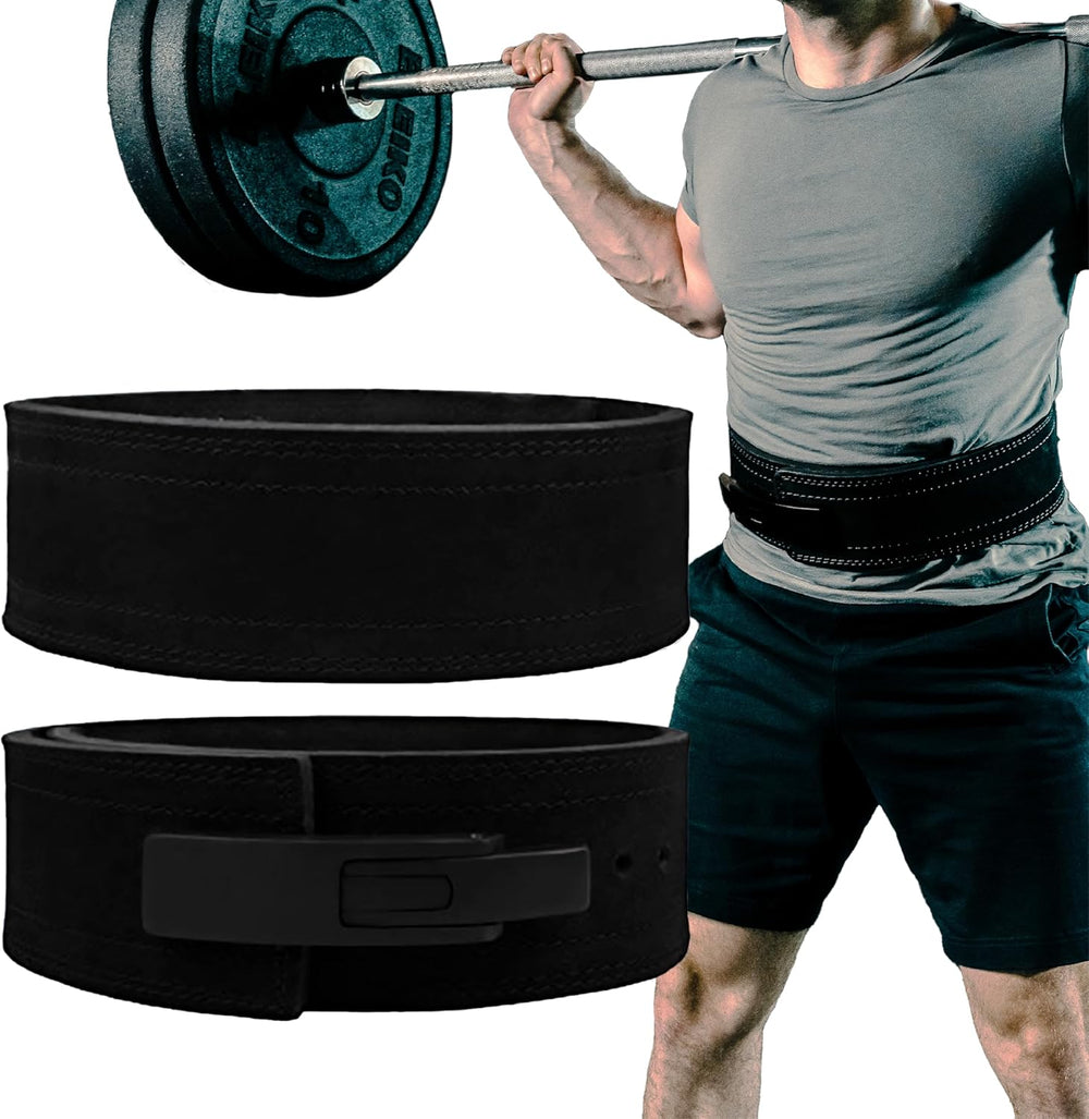 Weightlifting Belt for Men and Women, Black 10Mm Thick, 4-Inch Wide Lever Belt for Safely Increasing Weight and Lifting Power for Deadlifts, Squats, and Other Workouts