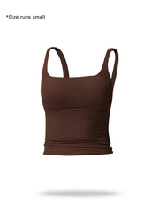 Women'S Solid Color Sports Tank Top, Casual Comfy Breathable Sleeveless Workout Top for Yoga Gym Workout Running, Ladies Sportswear for All Seasons, Athletic Yoga Tops