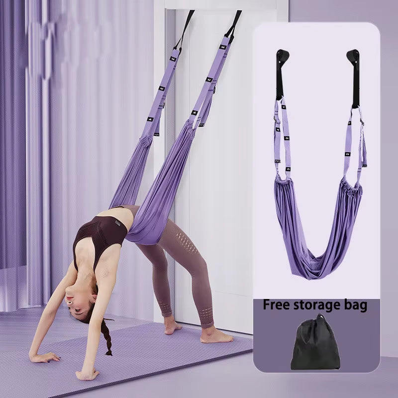 Adjustable Aerial Yoga Hammock Set Pilates Anti-Gravity Swing Stretch Strap Dance Fitness Yoga Training Body Shaping Exercises