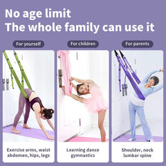Adjustable Aerial Yoga Hammock Set Pilates Anti-Gravity Swing Stretch Strap Dance Fitness Yoga Training Body Shaping Exercises