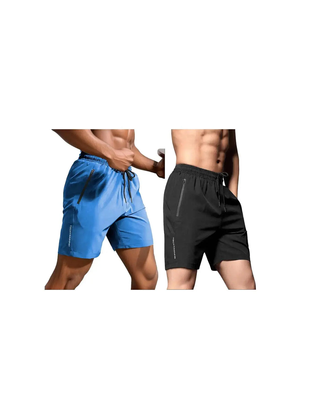 Men'S New Trendy Letter Print Zipper Pocket Drawstring Waist Track Shorts, Quick Drying Drawstring Sports Shorts for Summer Gym Workout Running, Comfort Shorts for Men, Activewear, Athletic Shorts, Regular Fit Shorts, Sports Yoga Shorts