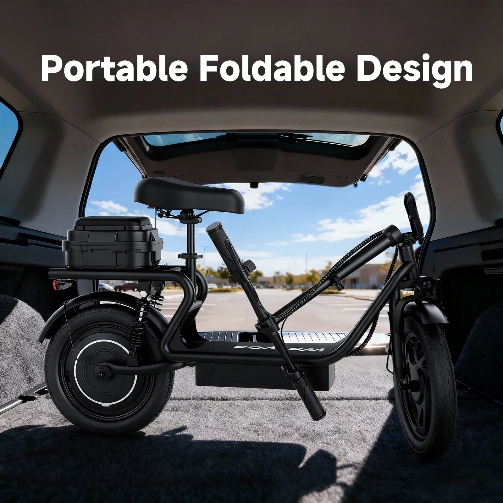 2026 New 500W 14Inch Electric Bicycle with Box 10.4AH Battery 28Miles Max Range 22MPH Max Speed Shock Absorption Foldable Adult Ebike