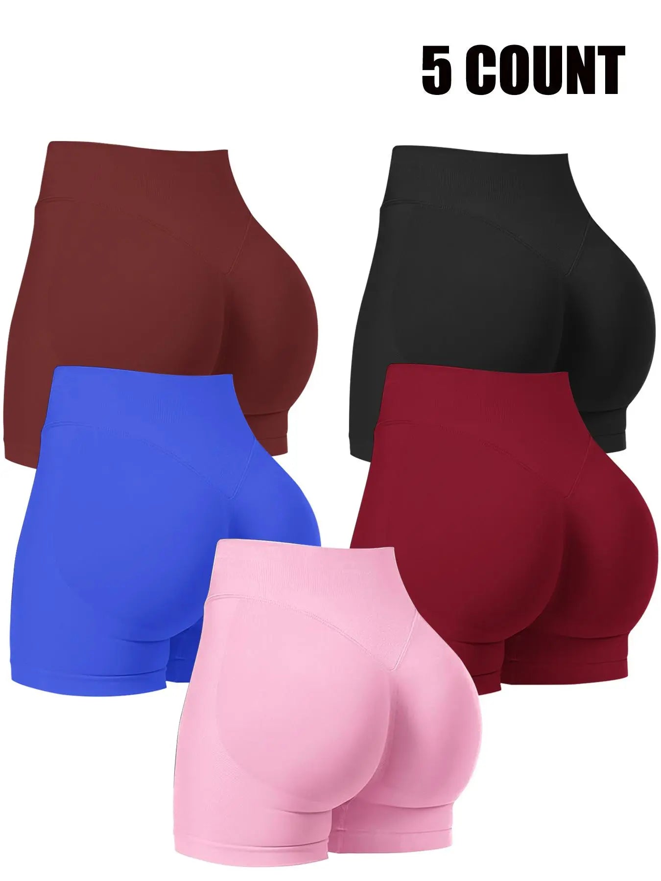 Seamless Shorts for Women, Invisible Scrunch Butt Lifting Gym Booty Biker Shorts, Breathable Comfortable High Stretch Skinny Shorts, Gym Shorts, Ladies Sportswear for Indoor Outdoor Wear, Athletic Shorts, High Waist Shorts