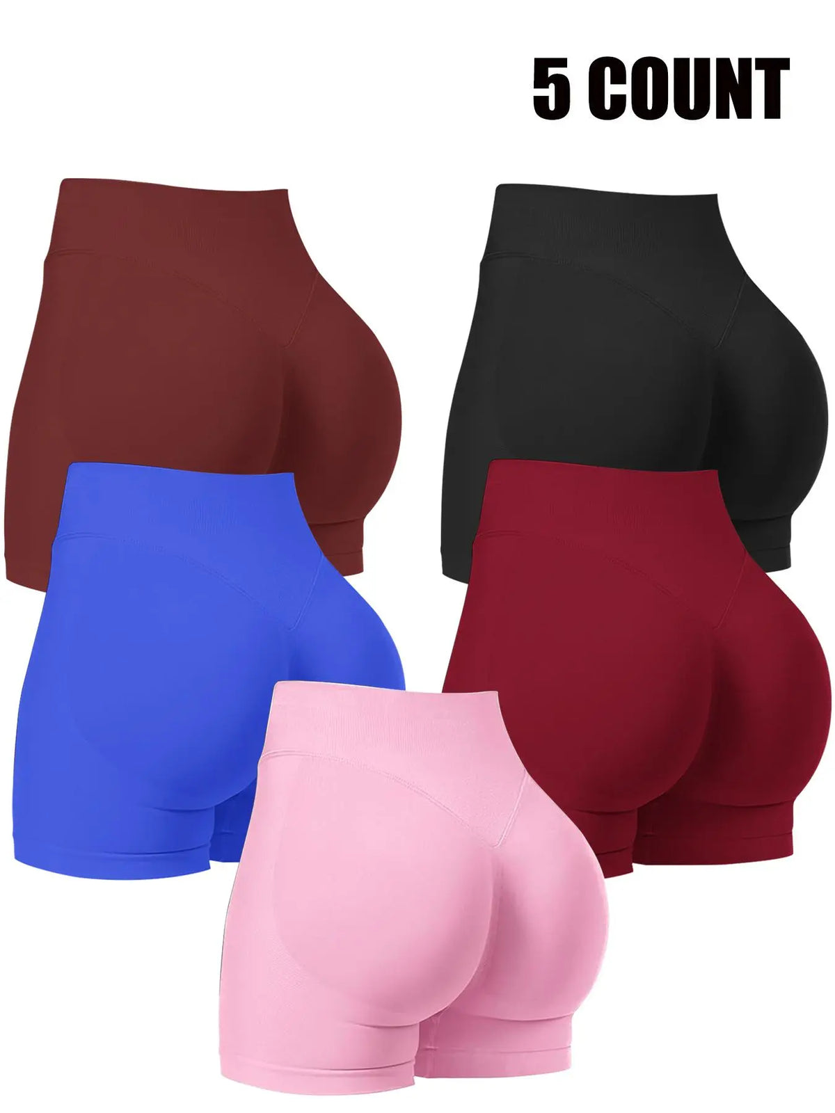 Seamless Shorts for Women, Invisible Scrunch Butt Lifting Gym Booty Biker Shorts, Breathable Comfortable High Stretch Skinny Shorts, Gym Shorts, Ladies Sportswear for Indoor Outdoor Wear, Athletic Shorts, High Waist Shorts