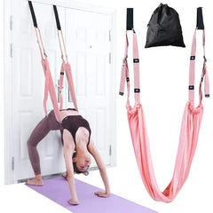Adjustable Aerial Hammock Set Yoga Swing Stretching Strap Pilates Accessories Gym Training Equipment Triangle Hammock Camping