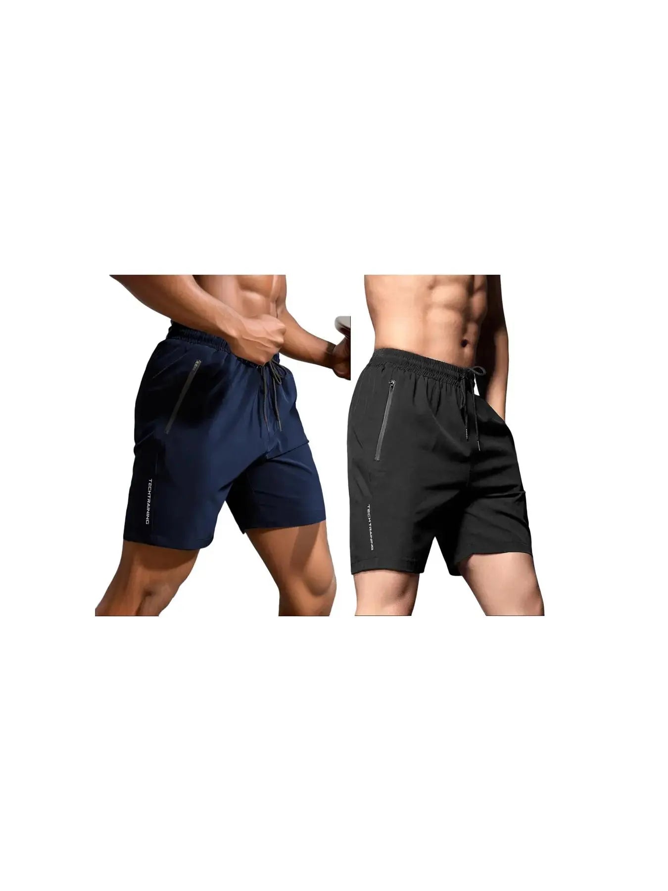 Men'S New Trendy Letter Print Zipper Pocket Drawstring Waist Track Shorts, Quick Drying Drawstring Sports Shorts for Summer Gym Workout Running, Comfort Shorts for Men, Activewear, Athletic Shorts, Regular Fit Shorts, Sports Yoga Shorts