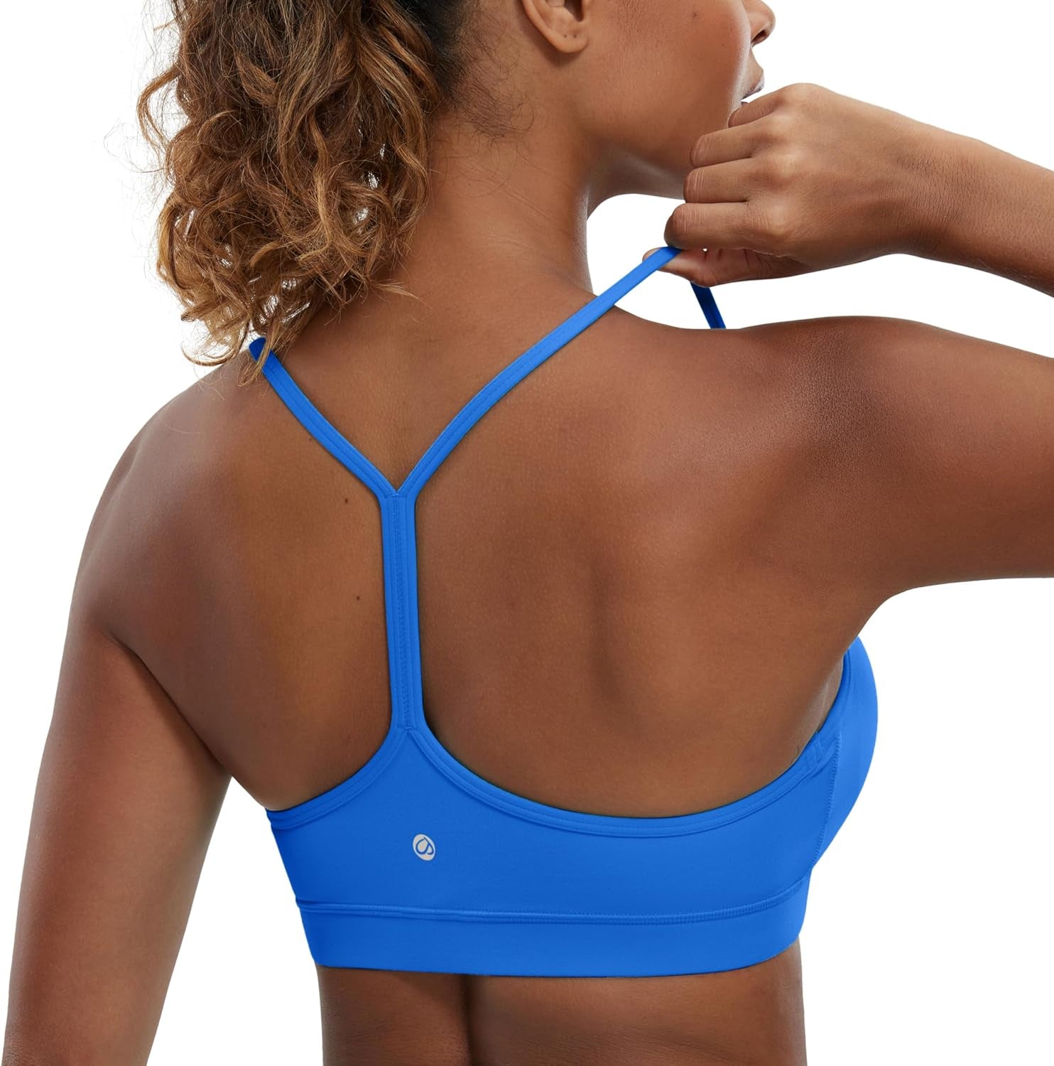 Butterluxe Y Back Sports Bras for Women - Padded Racerback Low Impact Spaghetti Thin Strap Workout Yoga Top