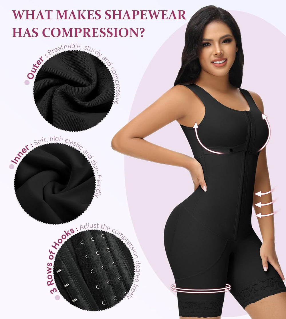 Fajas Colombianas Shapewear for Women Tummy Control Bodysuit Body Shaper for Women Post Surgery Compression