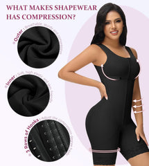 Fajas Colombianas Shapewear for Women Tummy Control Bodysuit Body Shaper for Women Post Surgery Compression