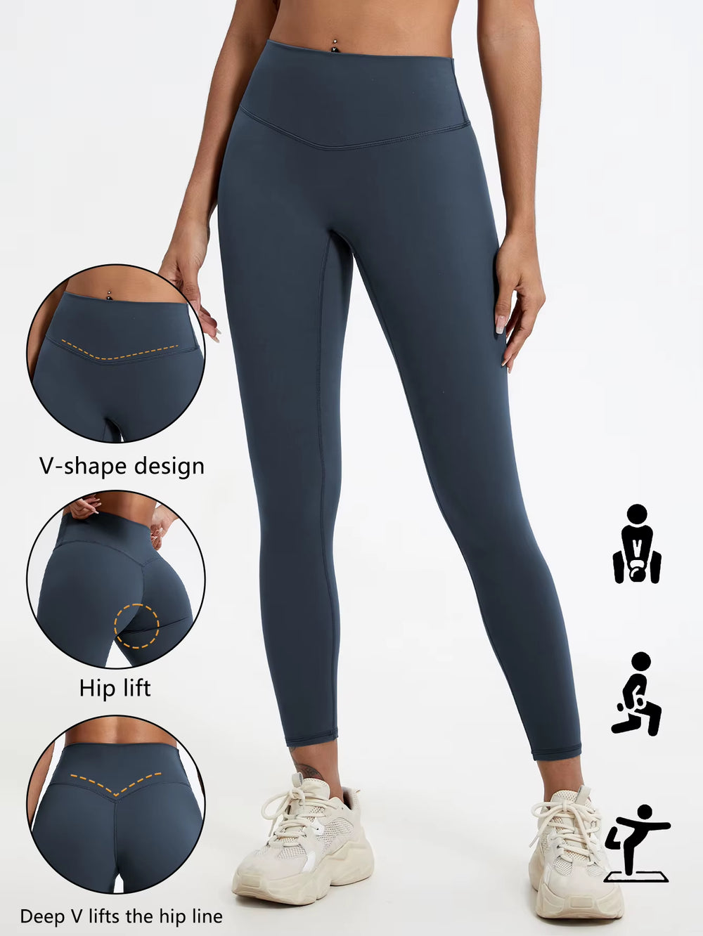 Super Soft Fabrics High Waist Leggings Quick-Dry Gym Yoga Pants Running Workout Tights Push up Sports Leggings Women