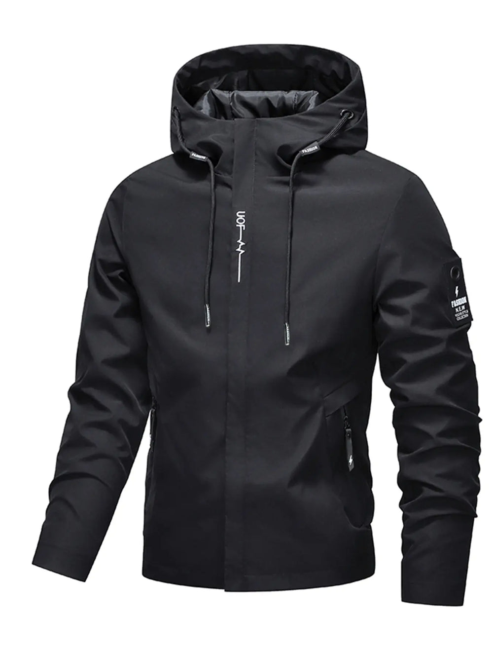Men'S Windproof Waterproof Jacket, Fall Winter Hooded Pullover Coat, Casual Sports Comfortable Top, Outdoor Hiking Party Travel Cycling, Windproof Outerwear