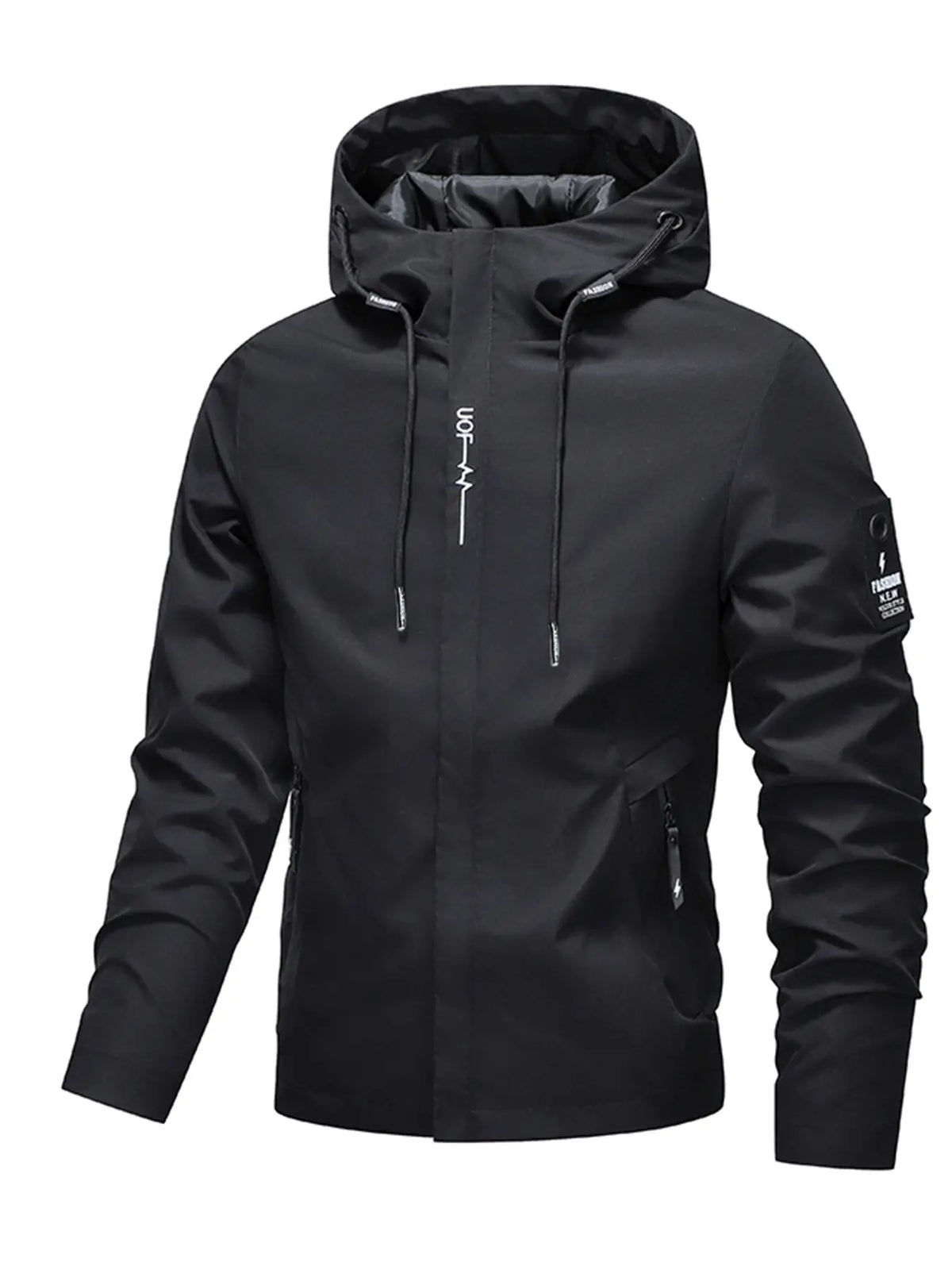 Men'S Windproof Waterproof Jacket, Fall Winter Hooded Pullover Coat, Casual Sports Comfortable Top, Outdoor Hiking Party Travel Cycling, Windproof Outerwear
