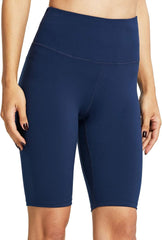 5"/10" Biker Shorts Women Tummy Control High Waisted Workout Athletic Yoga Compression Long Shorts with 2 Hidden Pockets