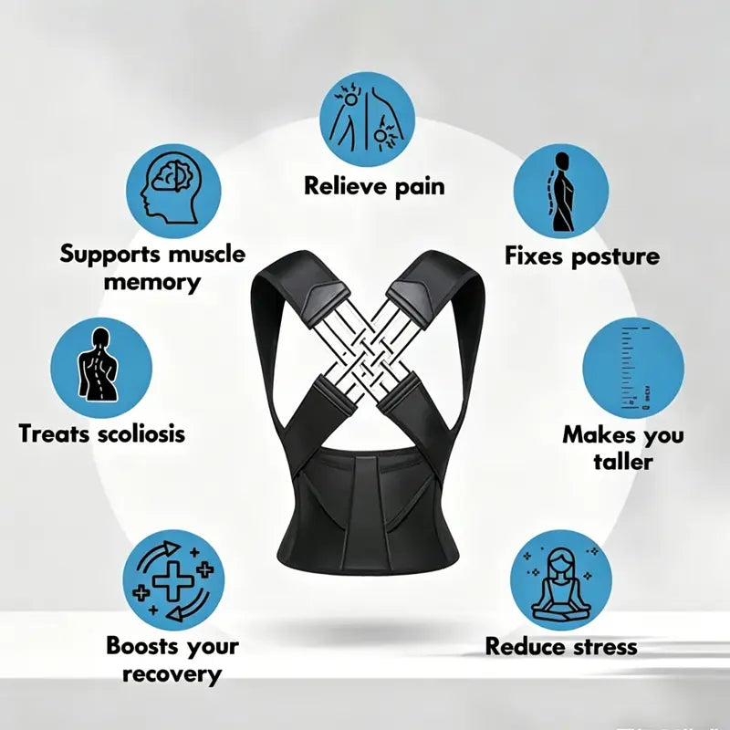 Corrective Hunchback Artifact Posture Strap for Adults Male & Female Open Shoulder Beauty Shapewear Womenswear Outdoorfun