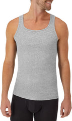 Men'S Tank Undershirt Pack, Cotton Tank Undershirt, Moisture-Wicking, Breathable, White or Grey/Black, Multi-Pack