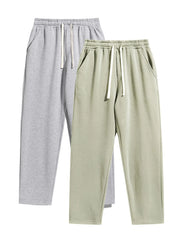 Men'S Drawstring Waist Sweatpants, Athleisure Style Regular Fit Pants with Pockets for Fall & Winter, Casual Men'S Trousers, Sports Bottoms, Casual Sporty Trousers