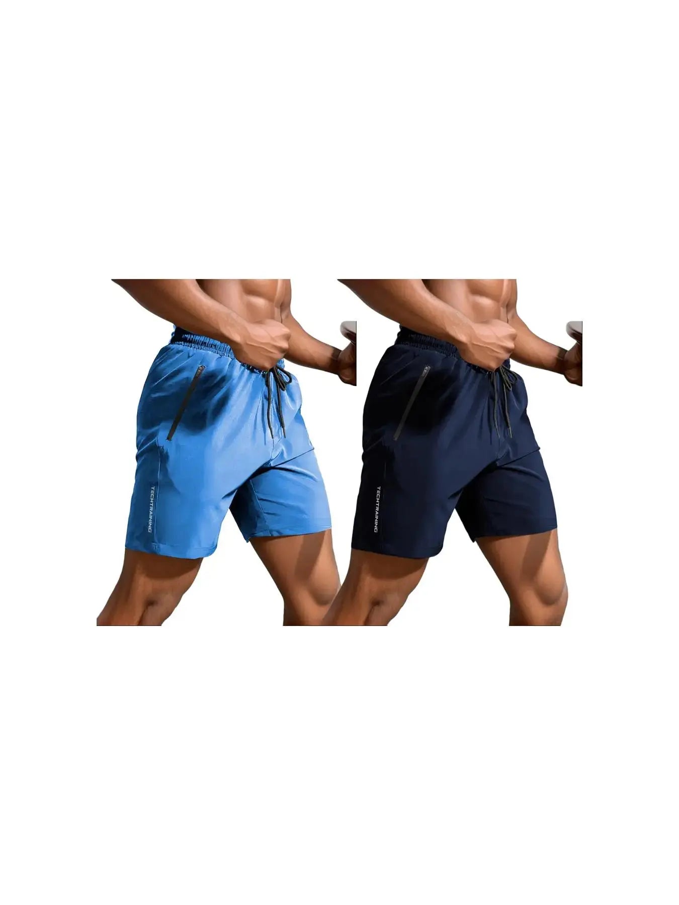 Men'S New Trendy Letter Print Zipper Pocket Drawstring Waist Track Shorts, Quick Drying Drawstring Sports Shorts for Summer Gym Workout Running, Comfort Shorts for Men, Activewear, Athletic Shorts, Regular Fit Shorts, Sports Yoga Shorts