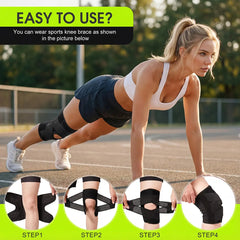 Knee Brace with Side Stabilizers for Meniscal Tear Knee Pain ACL MCL Arthritis Injuries Recovery, Breathable Adjustable Knee Support for Men and Women Black Healthcare Side Staoilizer Knee Compression Wrap