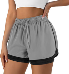 Women's 2-in-1 Running Shorts with Built-In Liner & Pocket