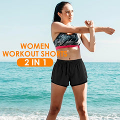 Women's 2-in-1 Running Shorts with Built-In Liner & Pocket