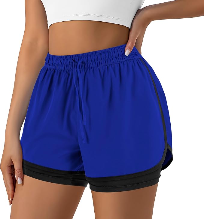 Women's 2-in-1 Running Shorts with Built-In Liner & Pocket